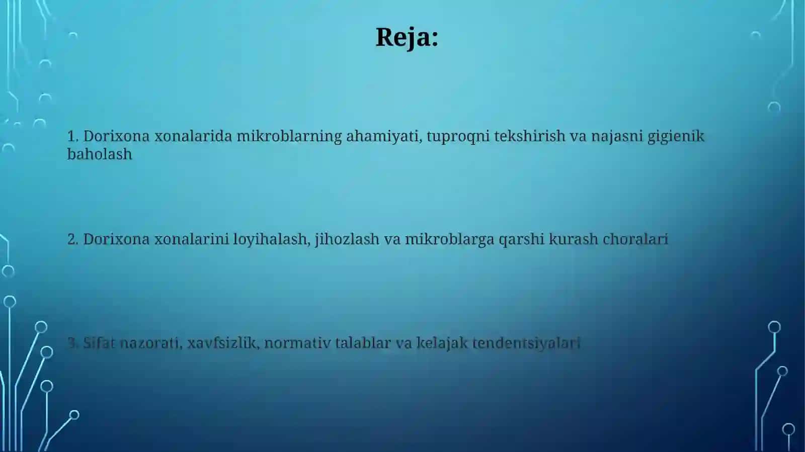 Dorixona xonalarida mikroblarning ahamiyati, tuproqni tekshirish va najasni gigienik baholash 2