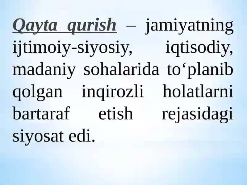 MUSTAQILLIKKA ERISHISH ARAFASIDA O‘ZBEKISTONDAGI IJTIMOIY-SIYOSIY JARAYONLAR 2