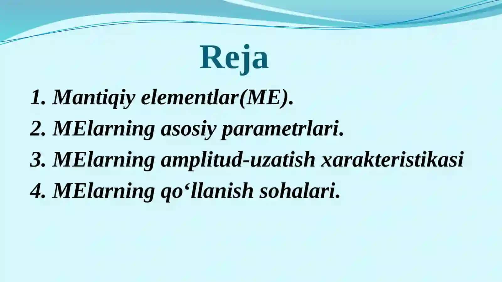 Mantiqiy elementlar 2
