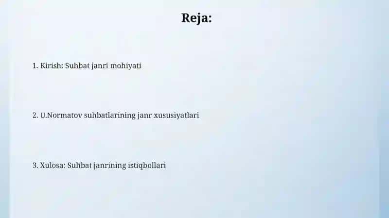Suhbat janri 2