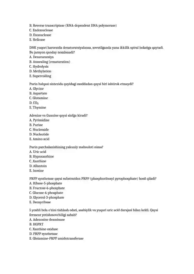 Biochemstry tests 2