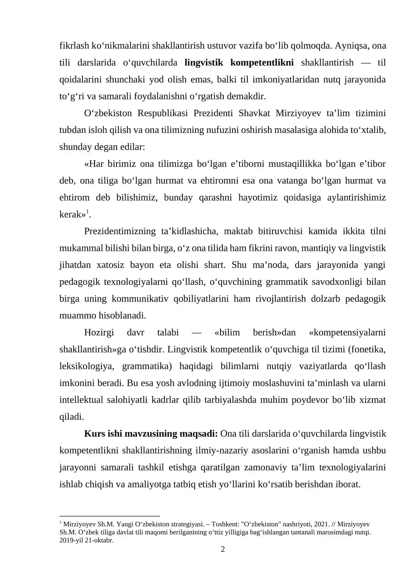 O‘QUVCHILARDA LINGVISTIK KOMPETENTLILIKNI SHAKL-LANTIRISHNING NAZARIY ASOSLARI VA METODLARI 2