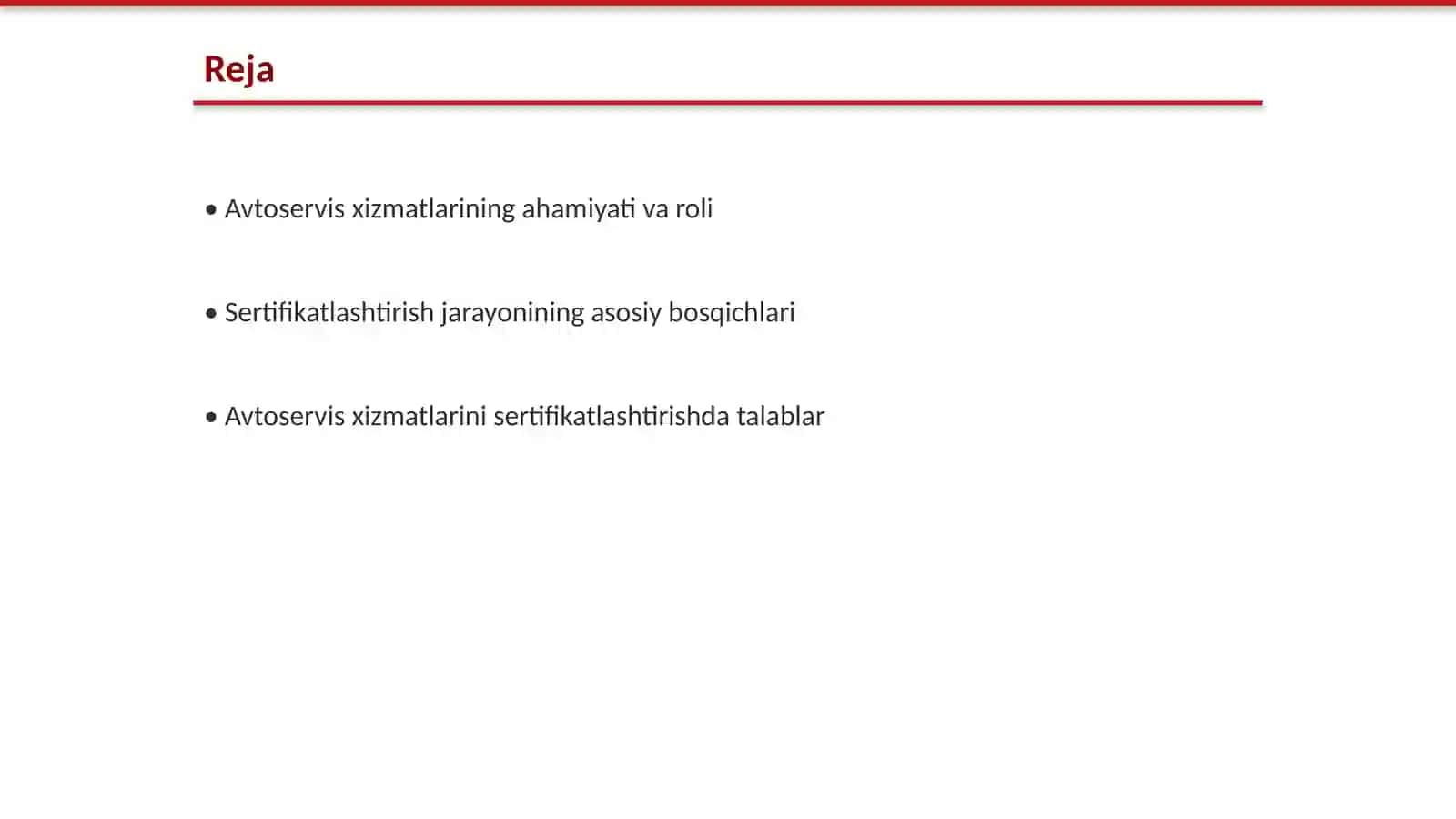 Avtoservis xizmatlarini sertifikatlashtirish maqsadi va vazifalari 2