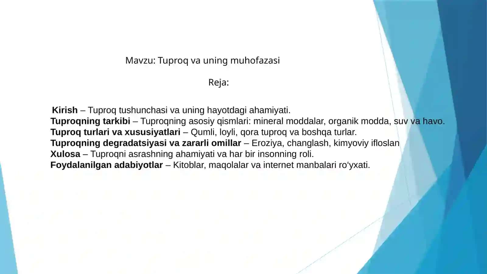 Tuproq va uning muhofazasi 2