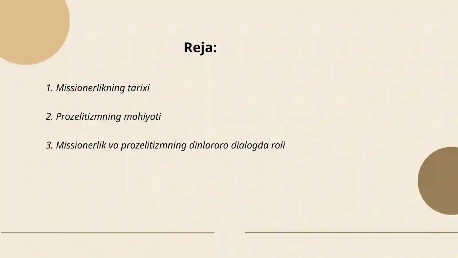 Missionerlik va prozelitizm 2