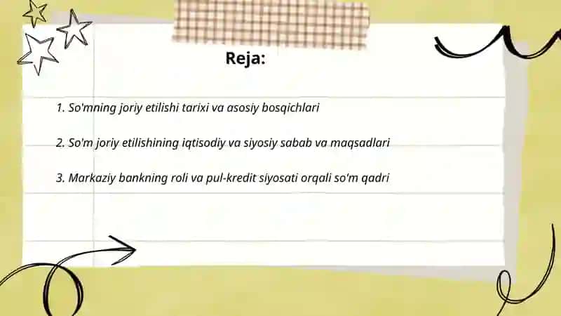 So'mning joriy etilishi va uning qadr qimmatini saqlash 2