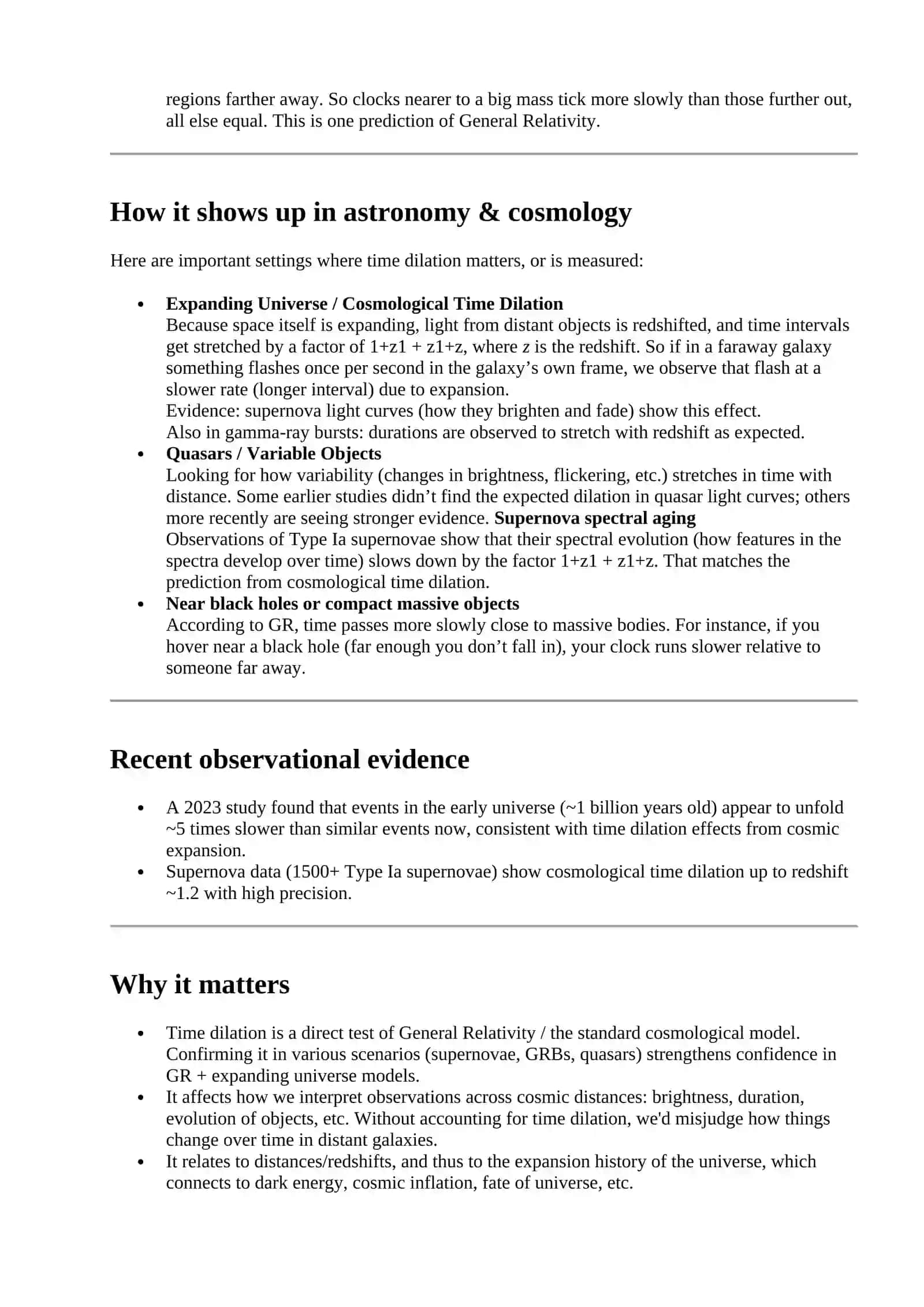 Time dilation in astronomy, astrophysics, and cosmology 2
