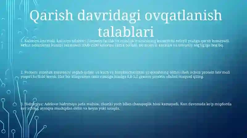 Keksayganda Ovqatlanish Va Harakatlanish Tartibi 2