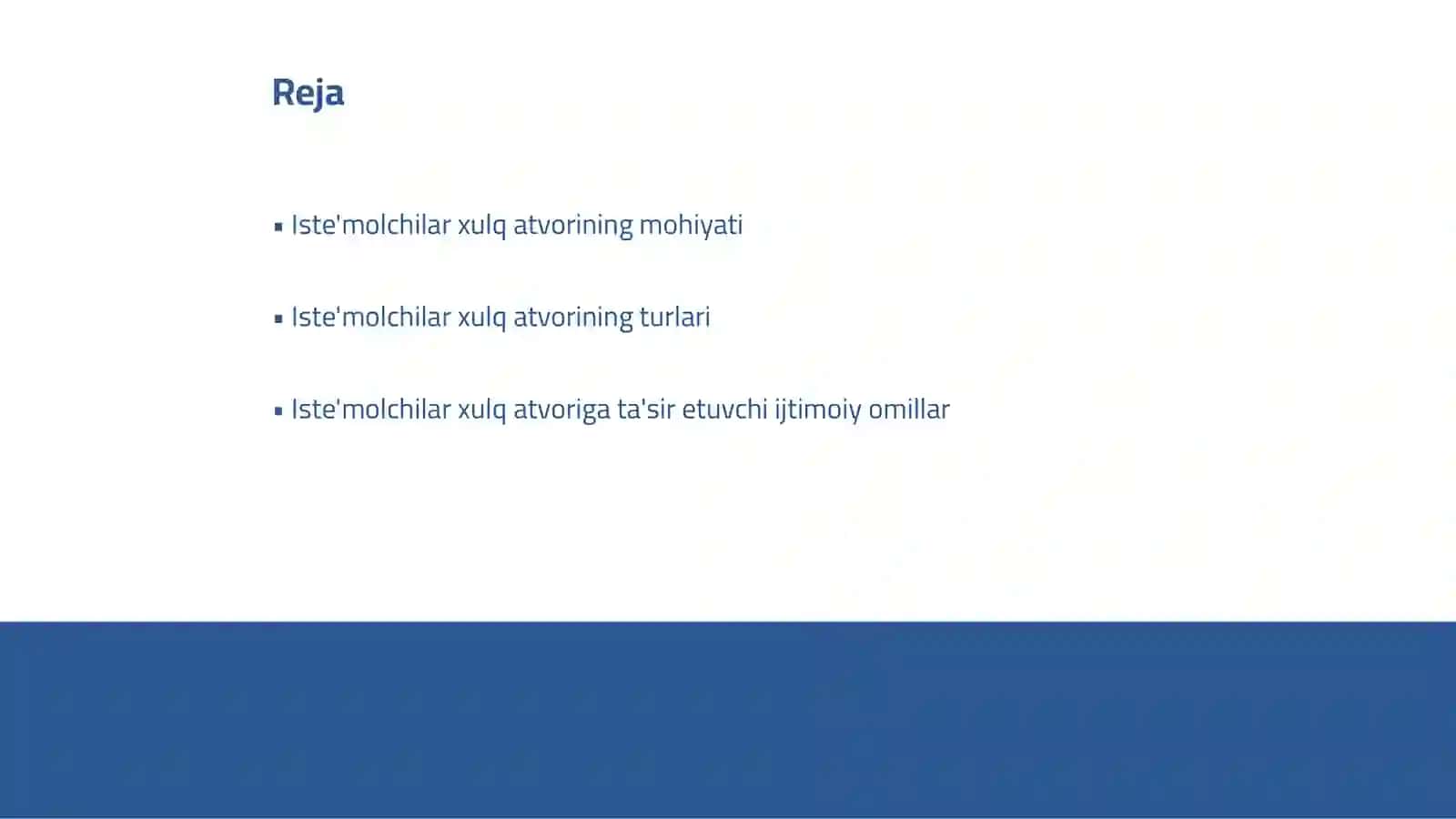 Iste'molchilar xulq atvori va unga ta'sir etuvchi omillar 2