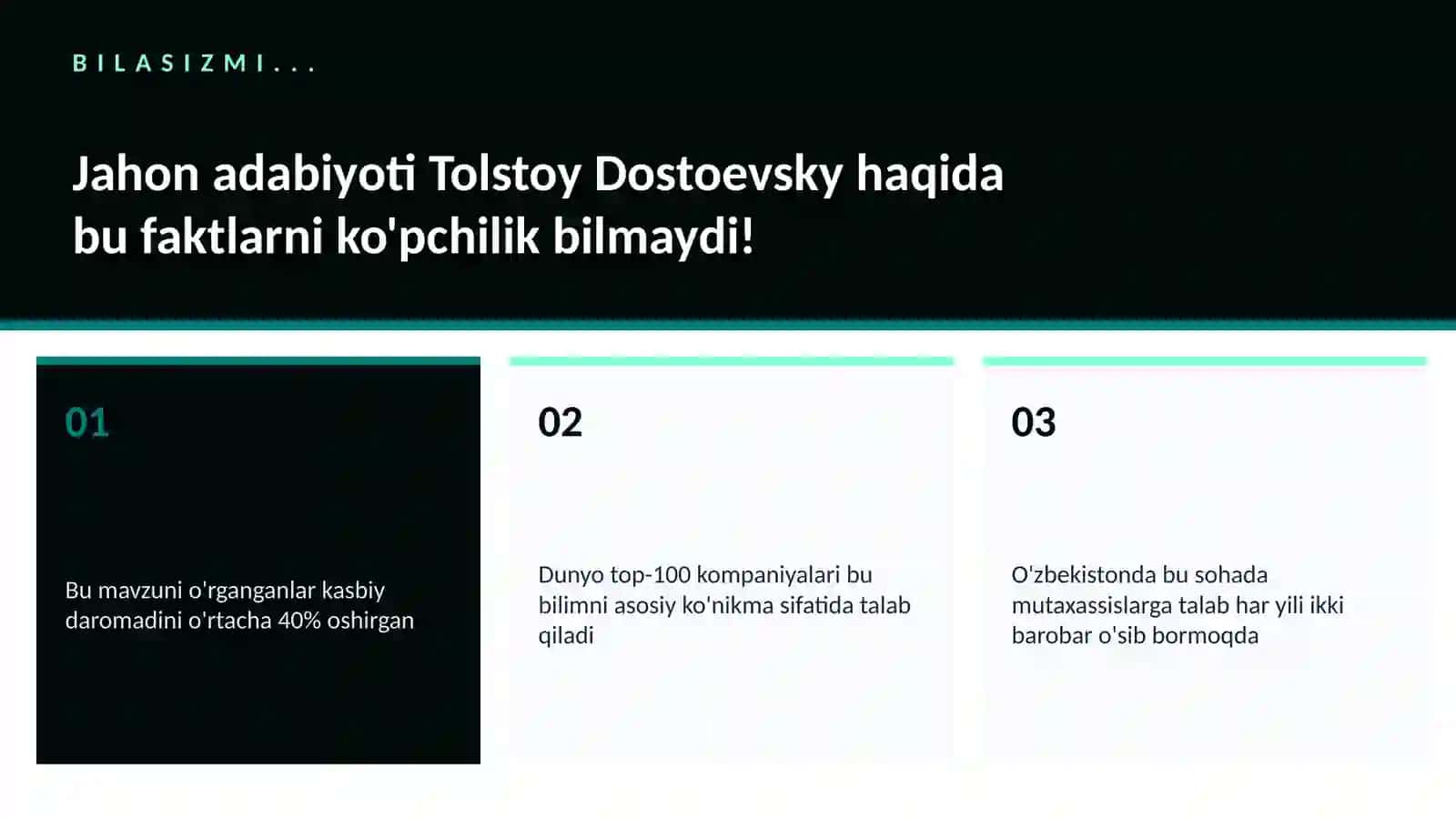 Jahon adabiyoti Tolstoy Dostoevsky 2
