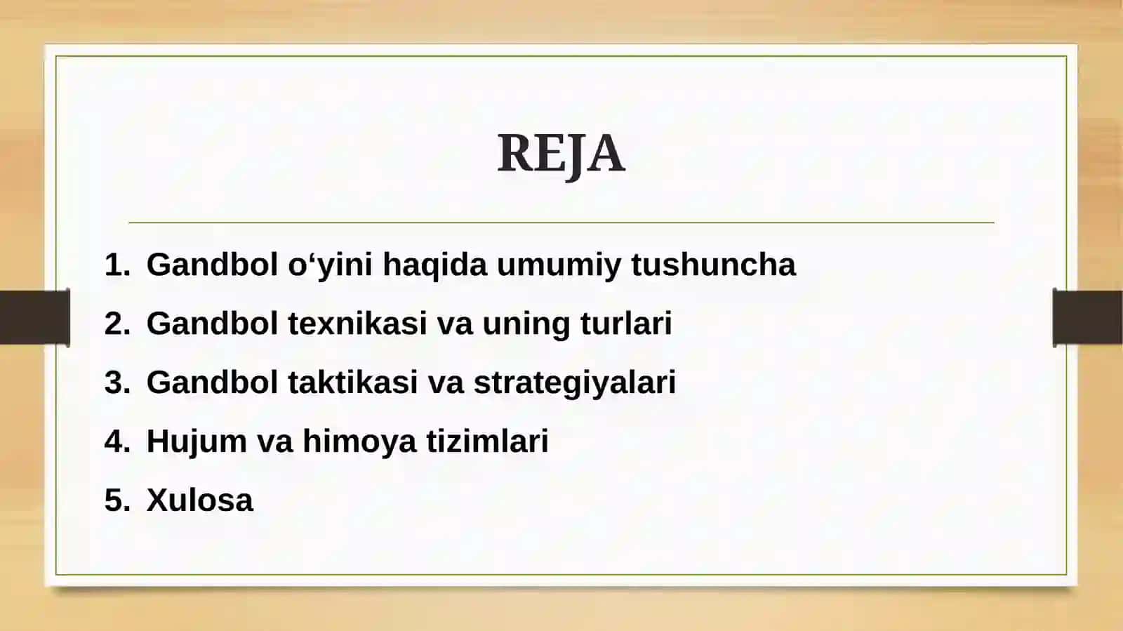 Gandboldao‘yin texnikasi va taktikasi 2