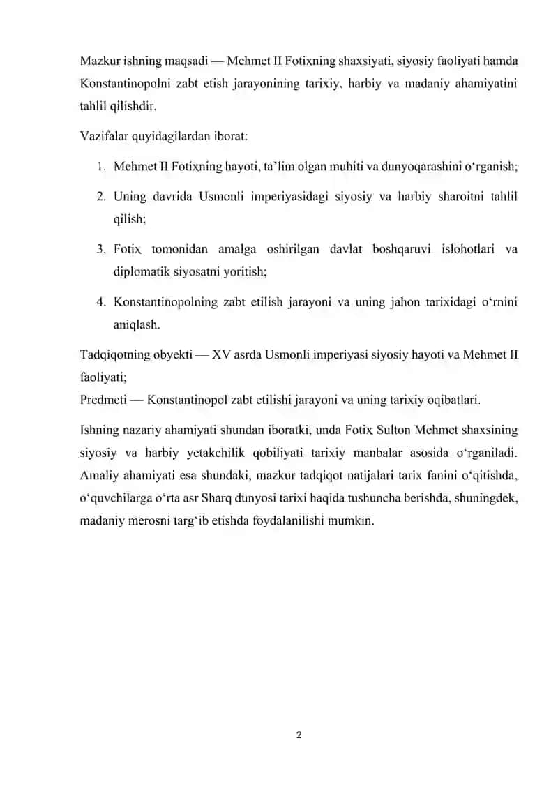 Konstantinopolning zabt etilishi 2