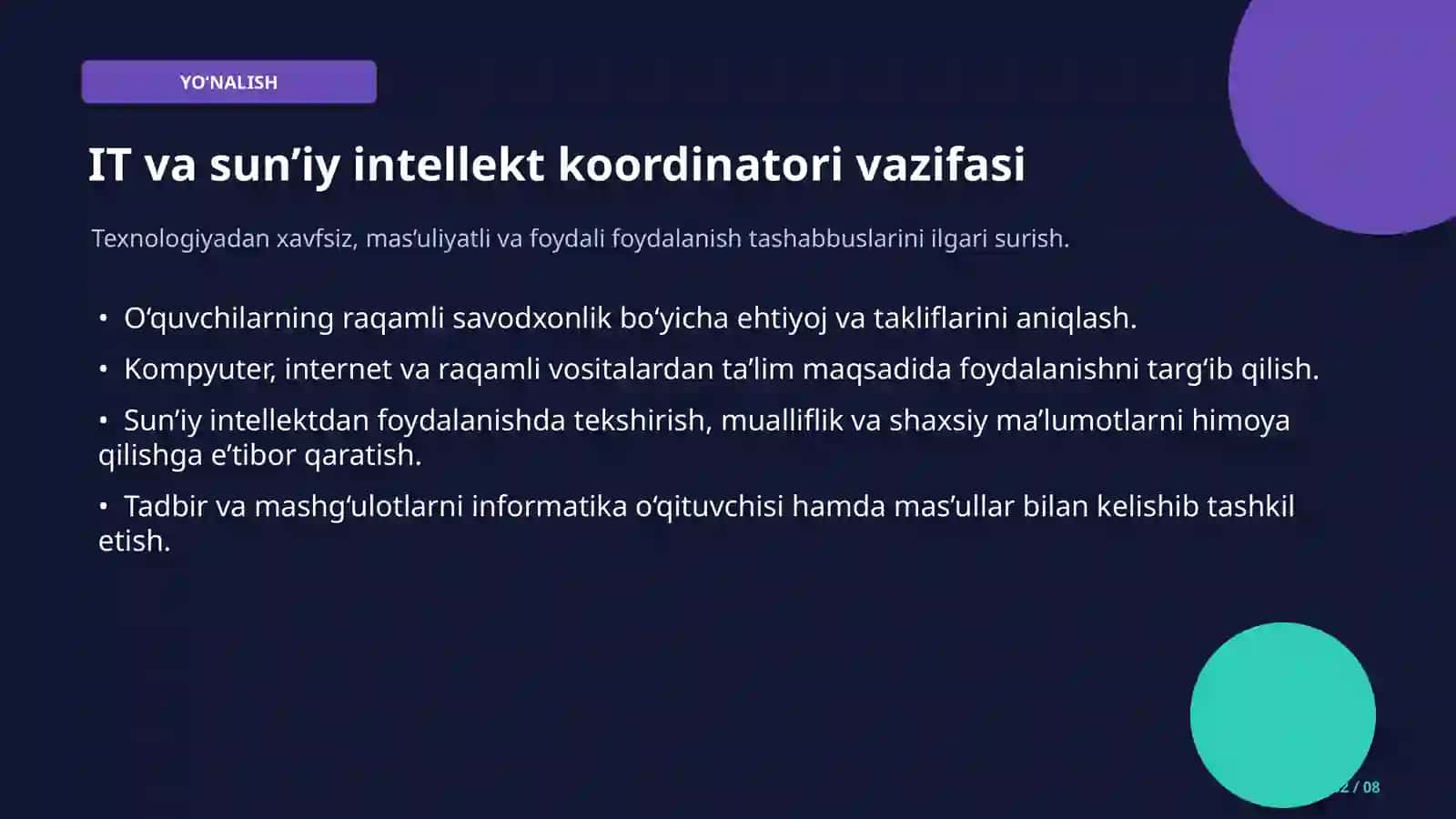 IT VA SUN’IY INTELLEKT KOORDINATORI 2
