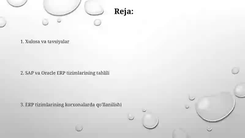 ERP tizimlarining korxonalarda qo'llanilishi SAP va Oracle ERP tizimlarining tahlili 2