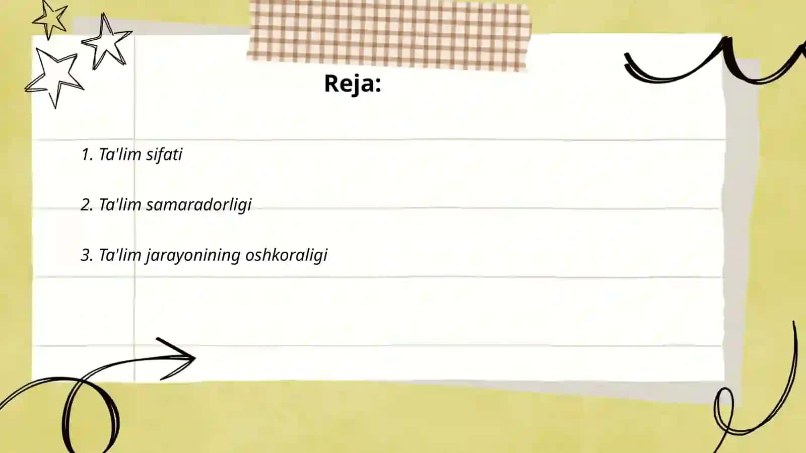 Ta'lim sifati ochiqligi va samaradorligi 2