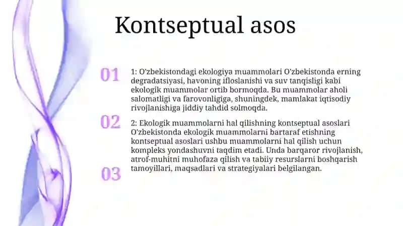 O'Zbekistonda Ekologik Muammolarni Bartaraf Etishning Konseptual Asoslari 2