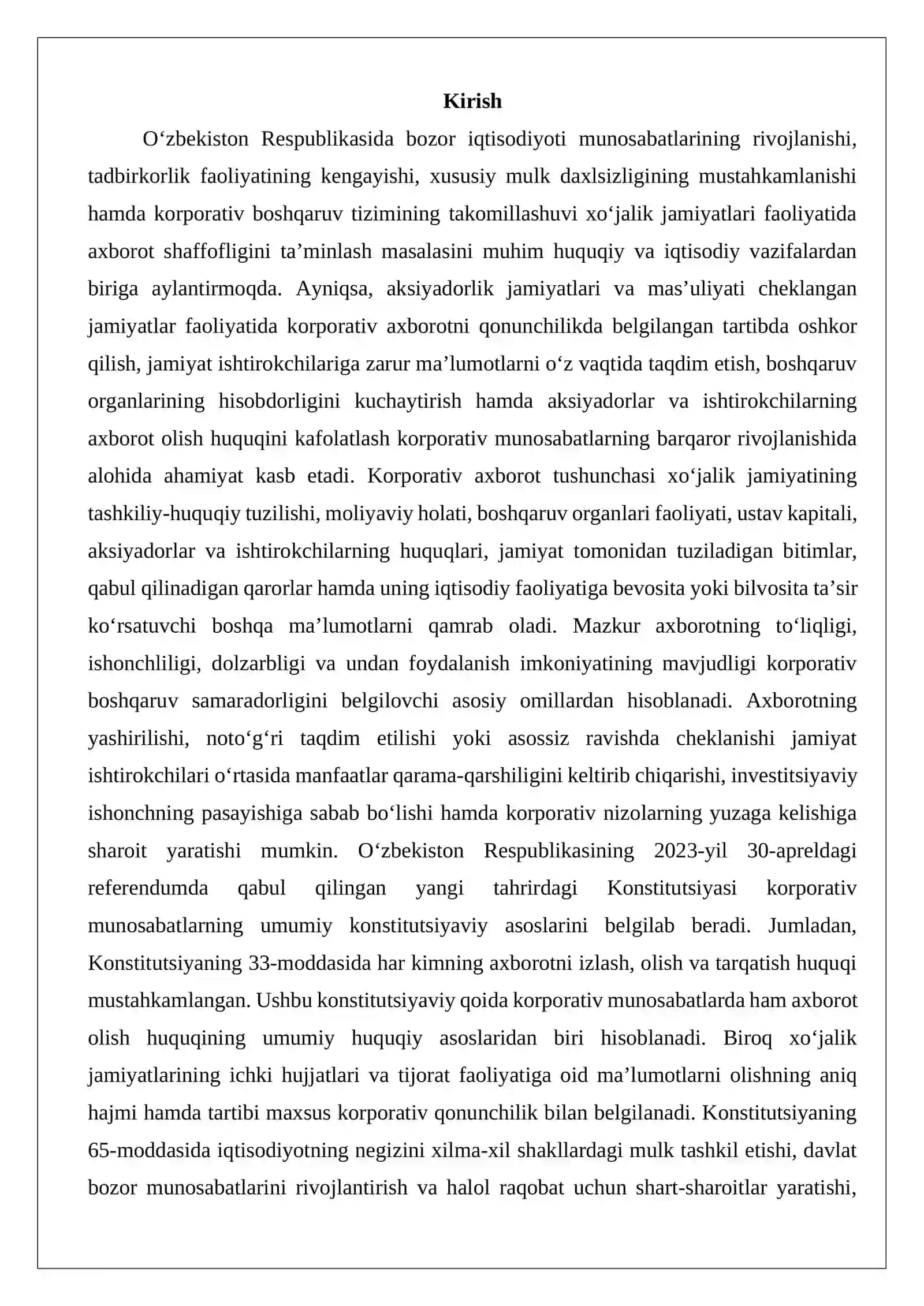 Korporativ axborotni oshkor qilish va ishtirokchilarga taqdim etish shaffoflik, hisobdorlik va axborot olish huquqi..docx 2