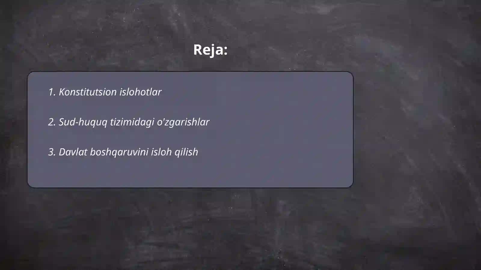 Islohotlar 2