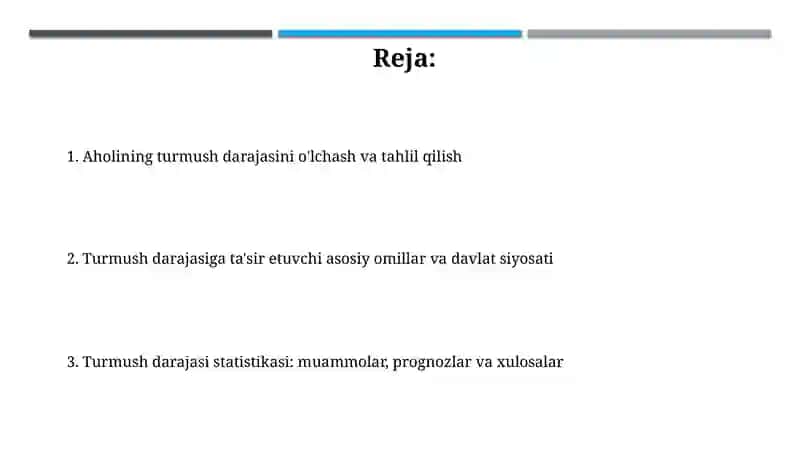 Aholi turmush darajasi statistikasi 2