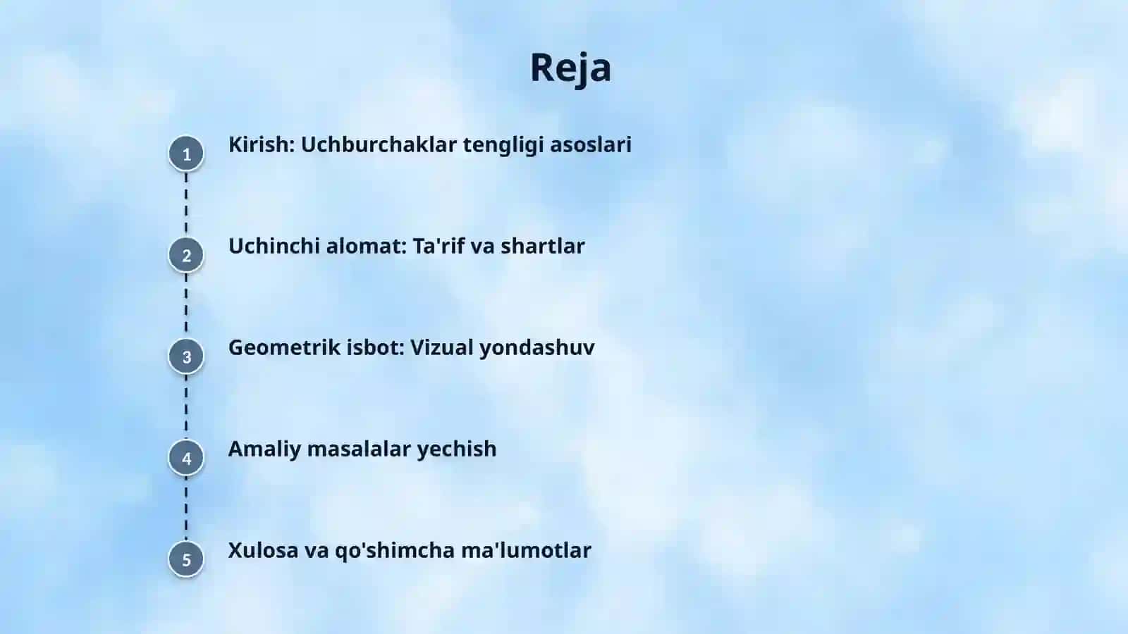 Uchburchaklar tengligining uchinchi alomati 2