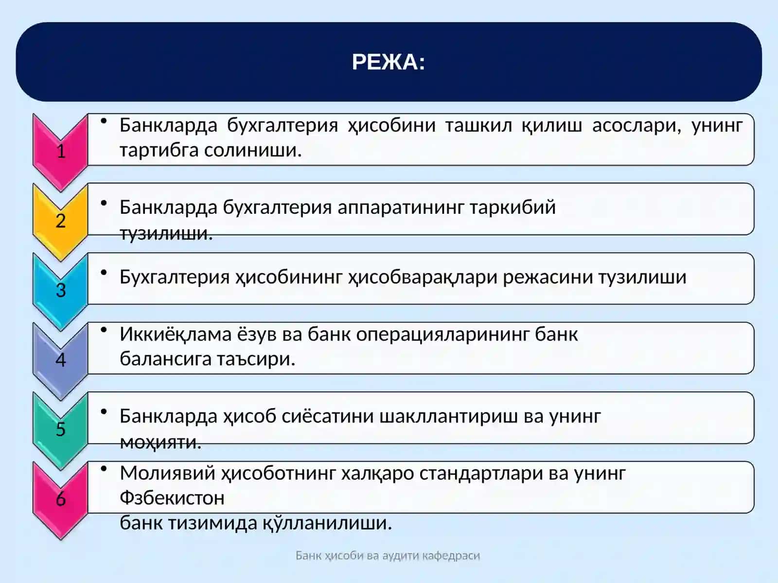 БАНКЛАРДА БОШҚАРУВҲИСОБИ 2
