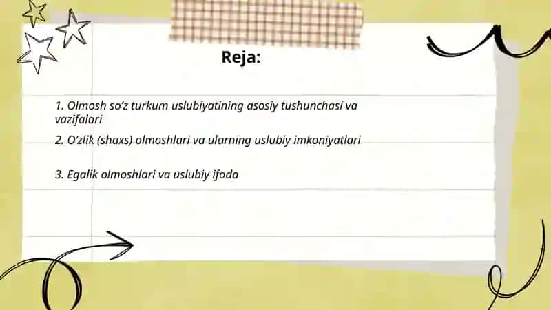 Olmosh soʻz turkum uslubiyati 2