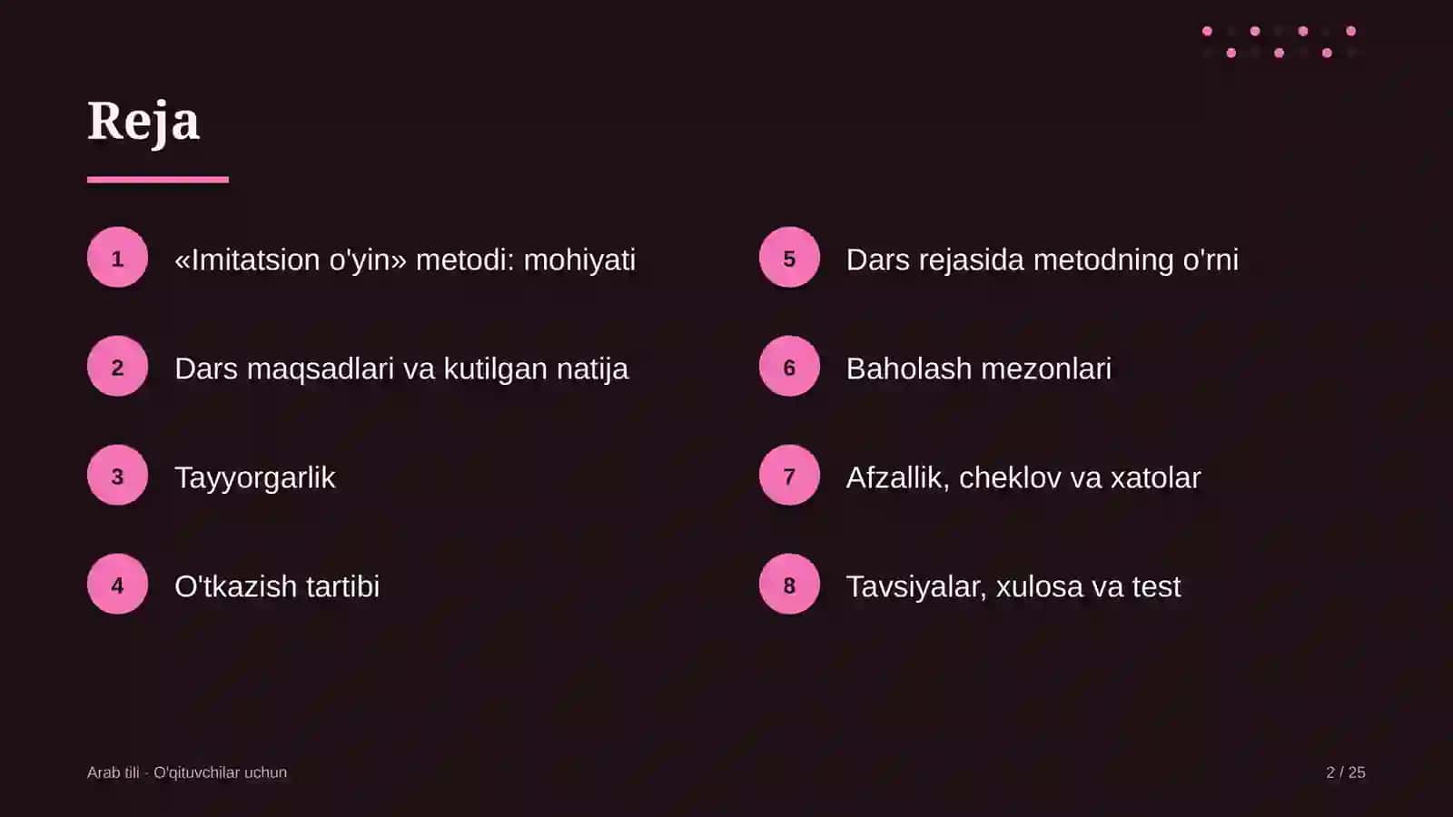 arab tili darslarida imitatsion o'yin metodidan foydalanish 1359 2
