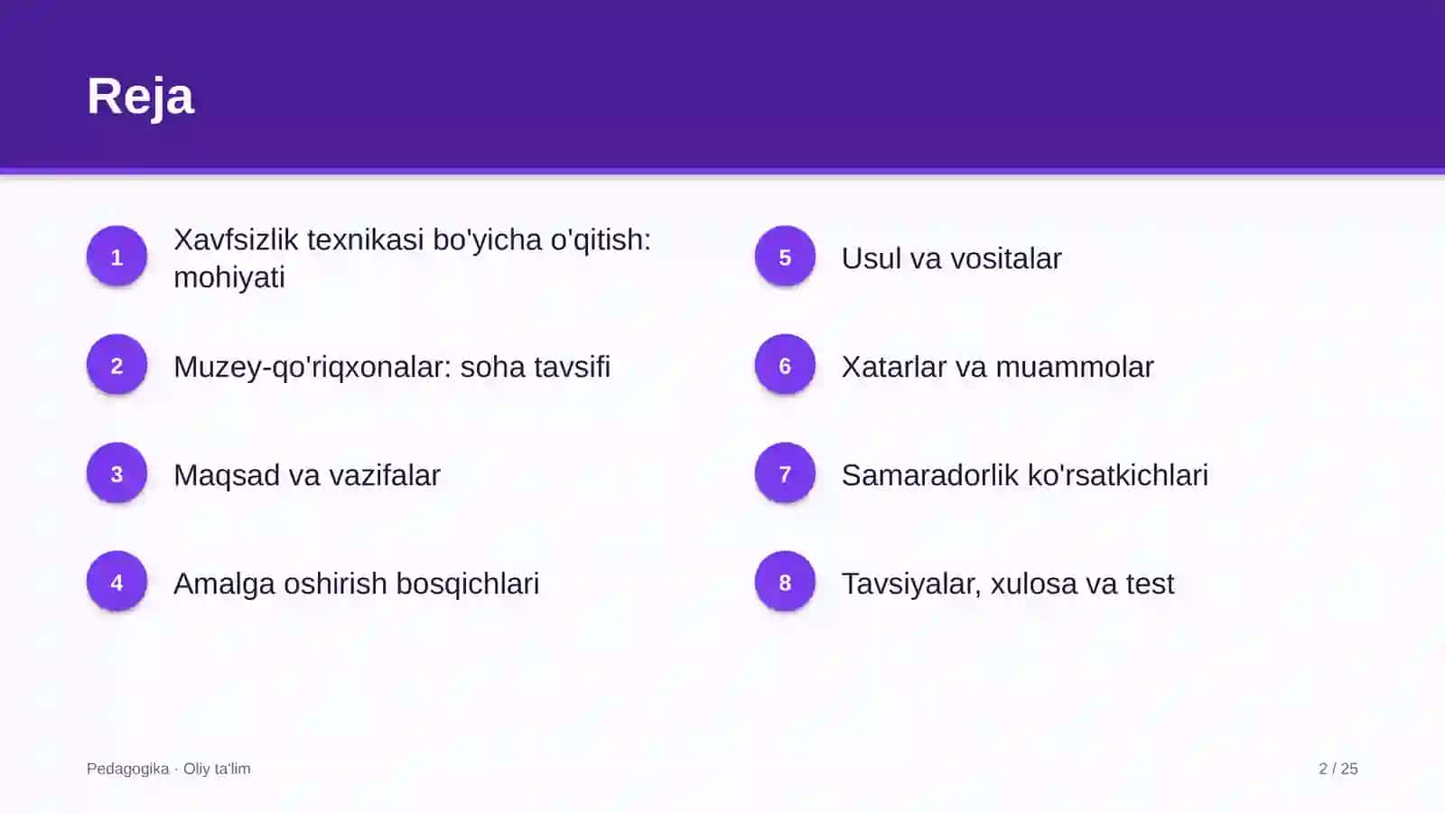 muzey qo'riqxonalarda xavfsizlik texnikasi bo'yicha o'qitish 3057 2