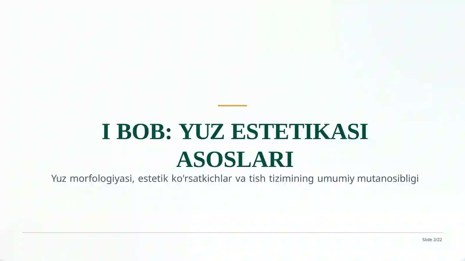 Yuz Proporsiyasi va Estetika 2