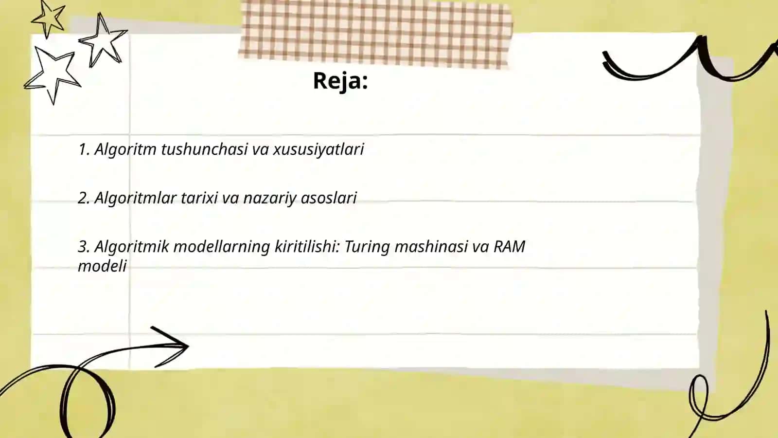 Algoritmlar nazariyasiga kirish 2