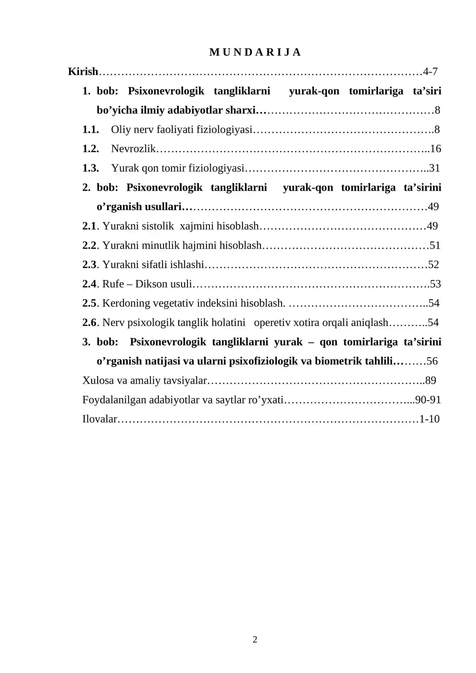 Psixonevrologik tangliklarni yurak – qon tomirlariga ta’siri 2