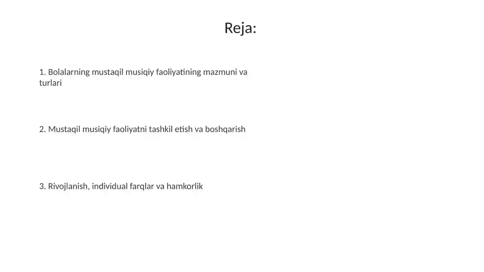 Bolalarning mustaqil musiqiy faoliyati mazmuni va unga rahbarlik qilish 2