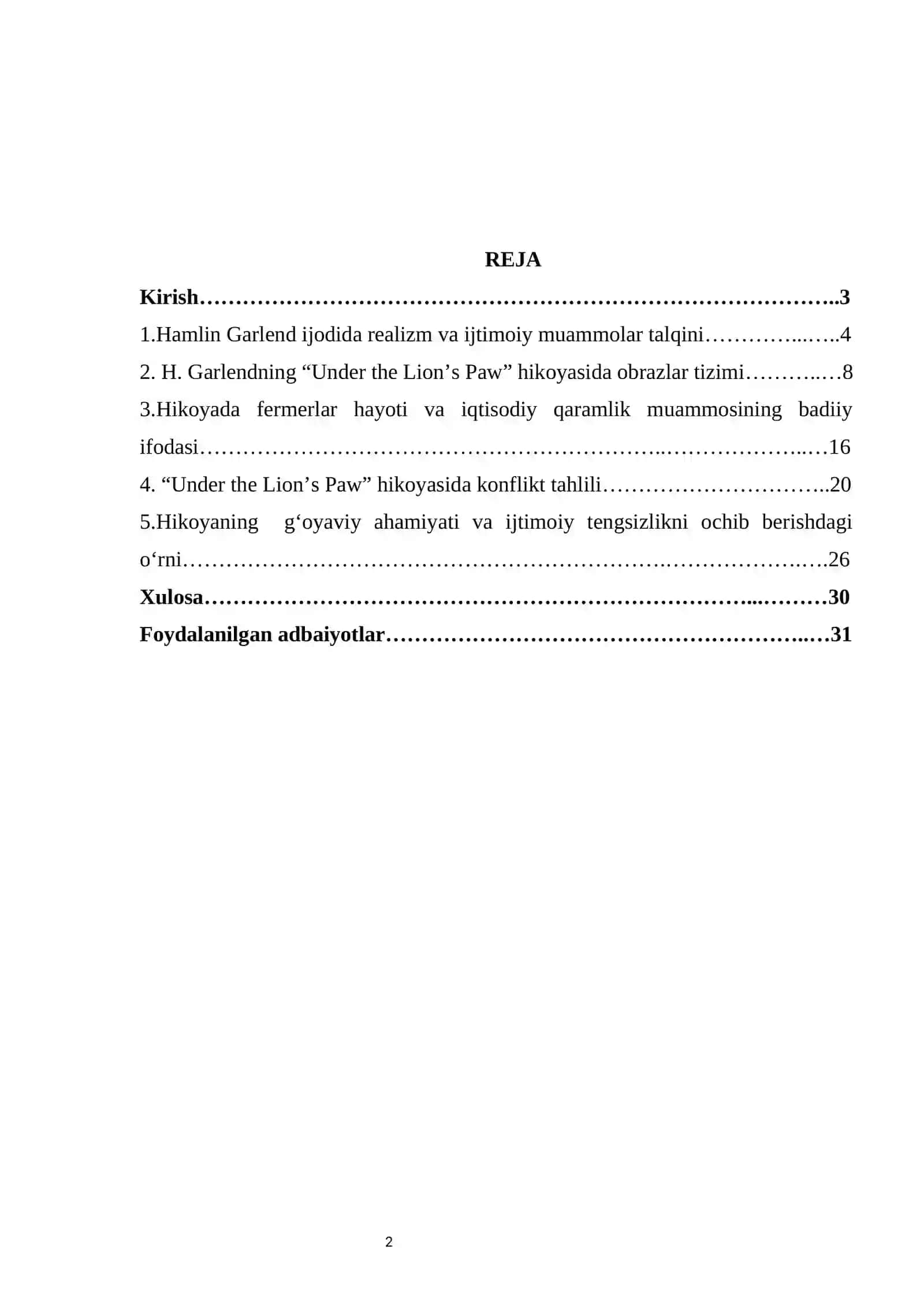 H. Garlendning “Under the Lion’s Paw” hikoyasida ijtimoiy tengsizlik ifodasi 2