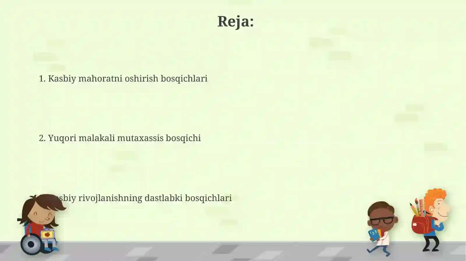 Kasbga kònikish bosqichlari 2