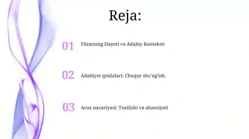 Fitratning "Adabiyotqoidalari" va "Aruznazariyasi" asarlaritahlili 2
