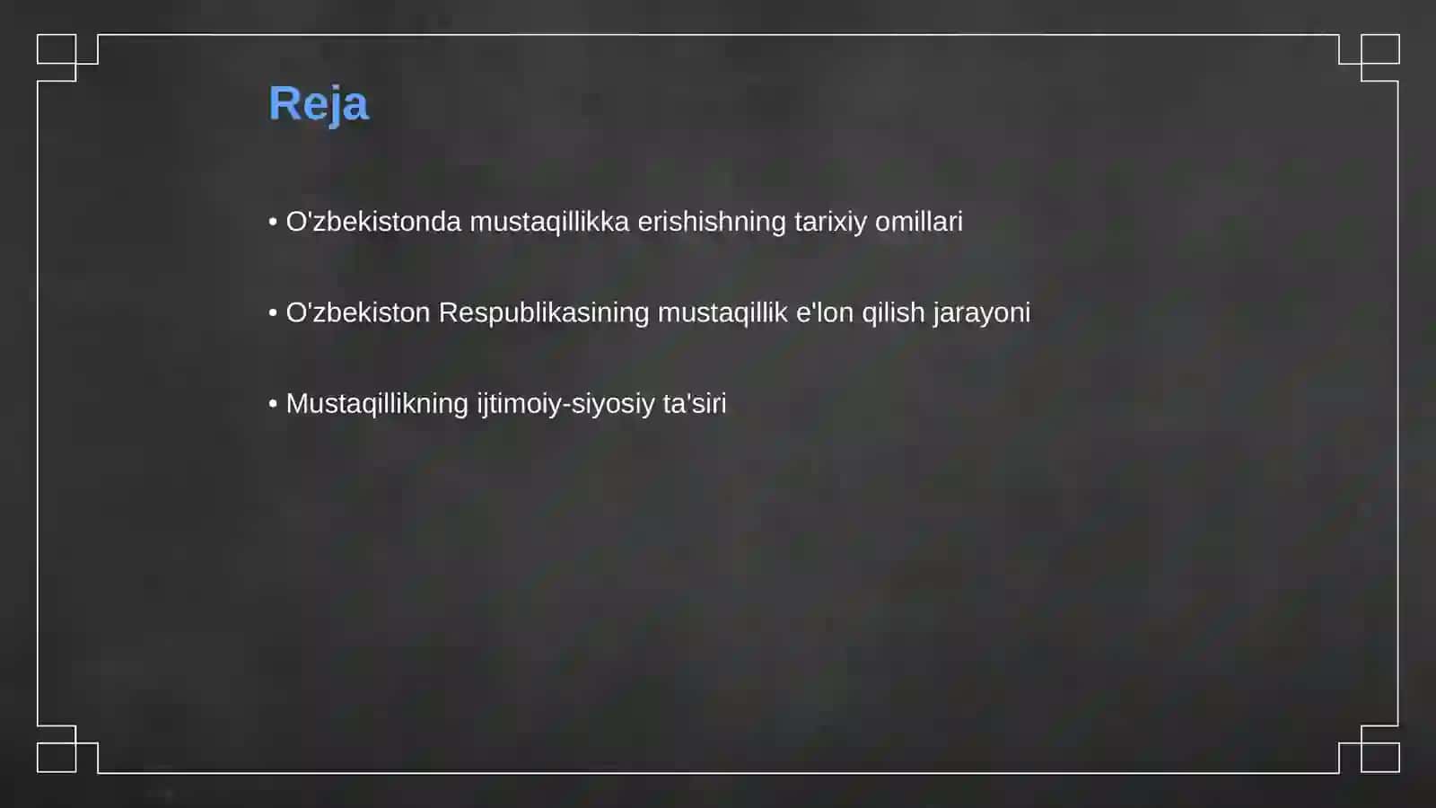 O'zbekistonda davlat mustaqilligining qo'lga kiritilishi va uning tarixiy ahamiyati 2