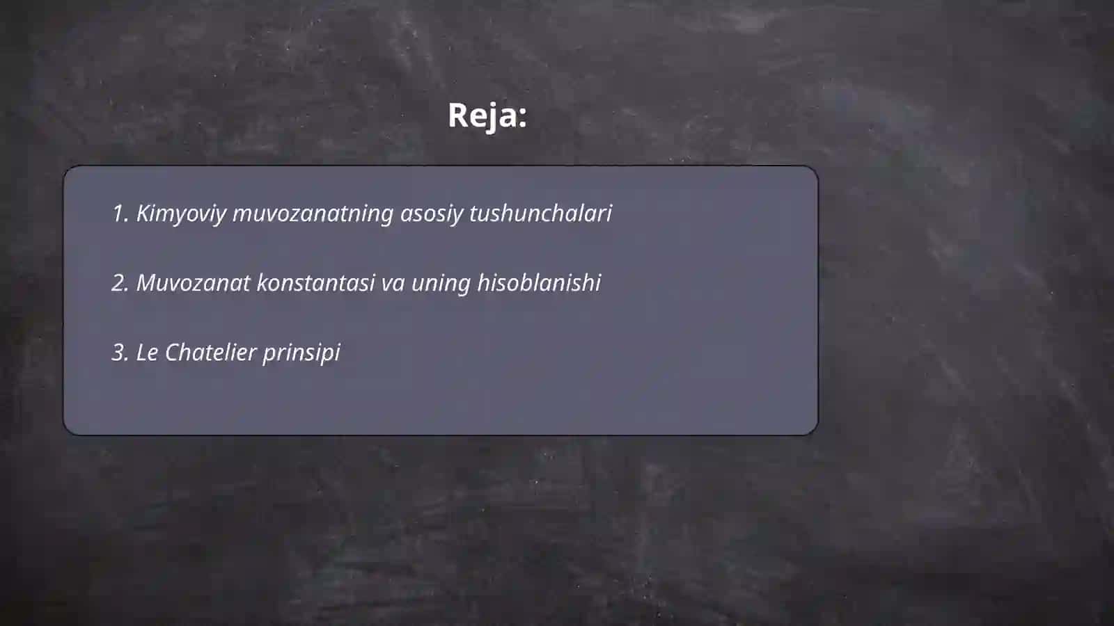 Kimyoviy va adsorbsion muvozanatlar 2