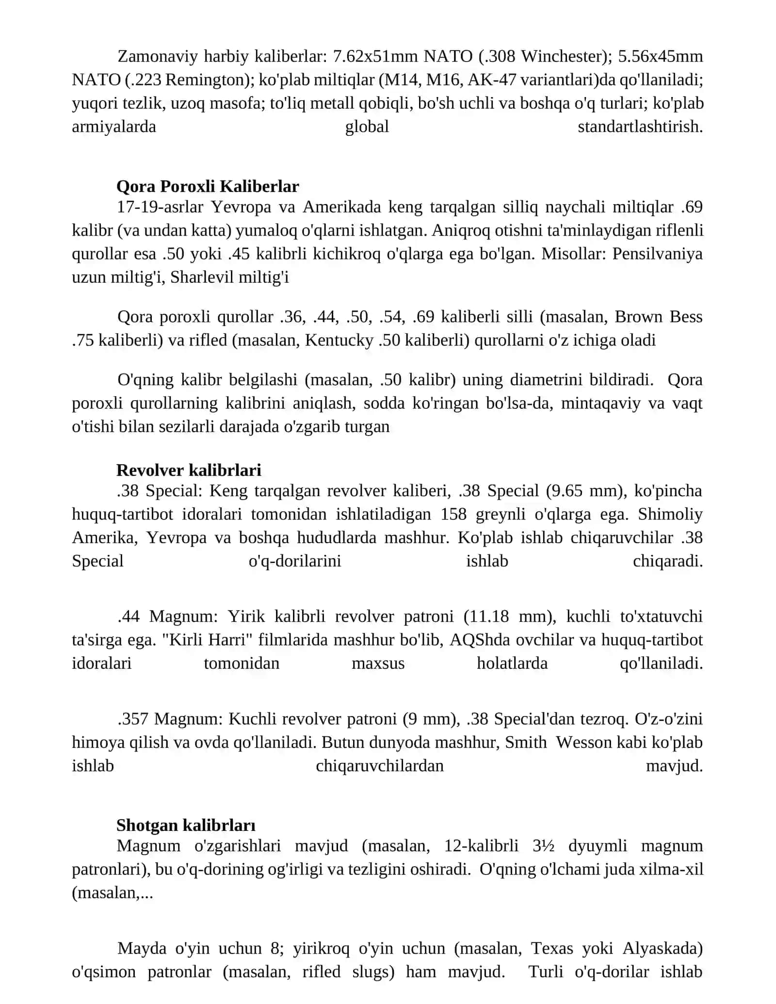 Kalibrlarning turlari 2