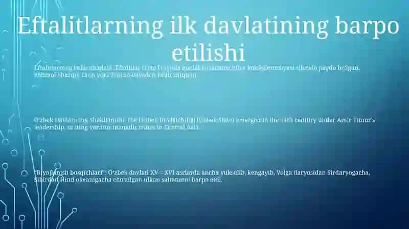 O‘Zbek Davlatchiligi Shakllanishi Va Rivojlanish Bosqichlari 2