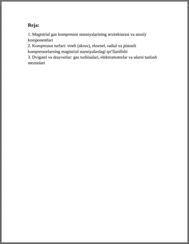 MAGISTIRIAL GAZ KOMPRESSOR STANSIYALARI 2