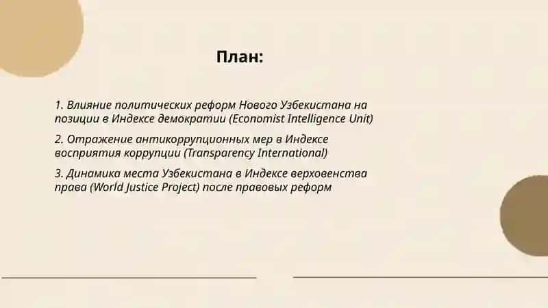 Отражение в международных рейтингах и индексах изменений 2