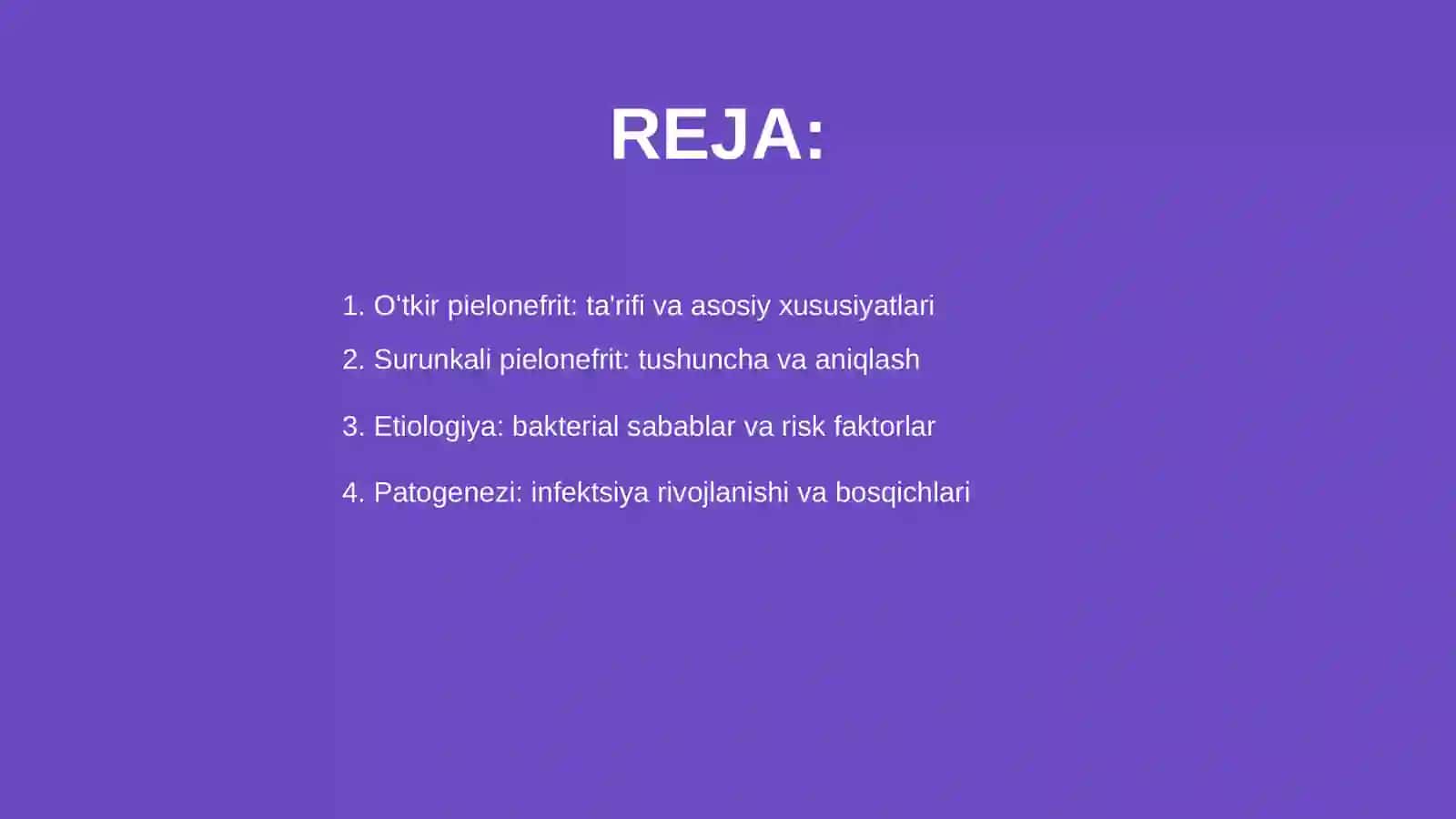 Bolalarda oʻtkir va surunkali pielonefrit. Etiologiyasi, patogenezi, klinikasi va davolash 2