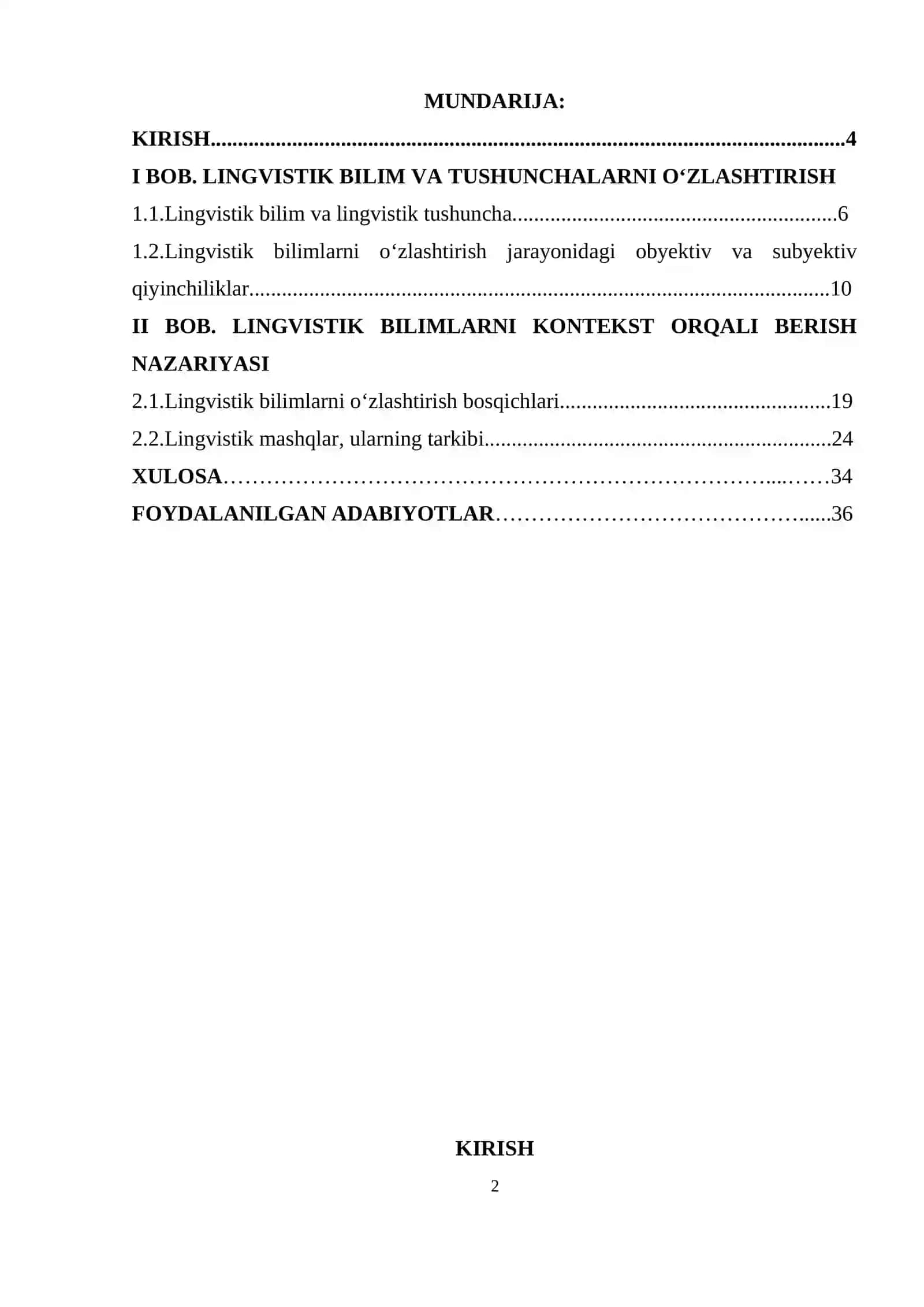 “Lingvistik bilimni kontekst orqali berish metodikasi” 2
