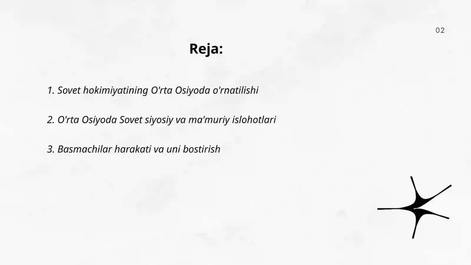 O'rta Osiyoda Sovet hokimiyatining o'rnatilishi va Ikkinchi Jahon urushida O'zbekistonning ishtiroki 2