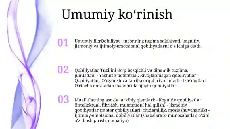 Qobiliyatlar Tuzilishini Tarkibi 2