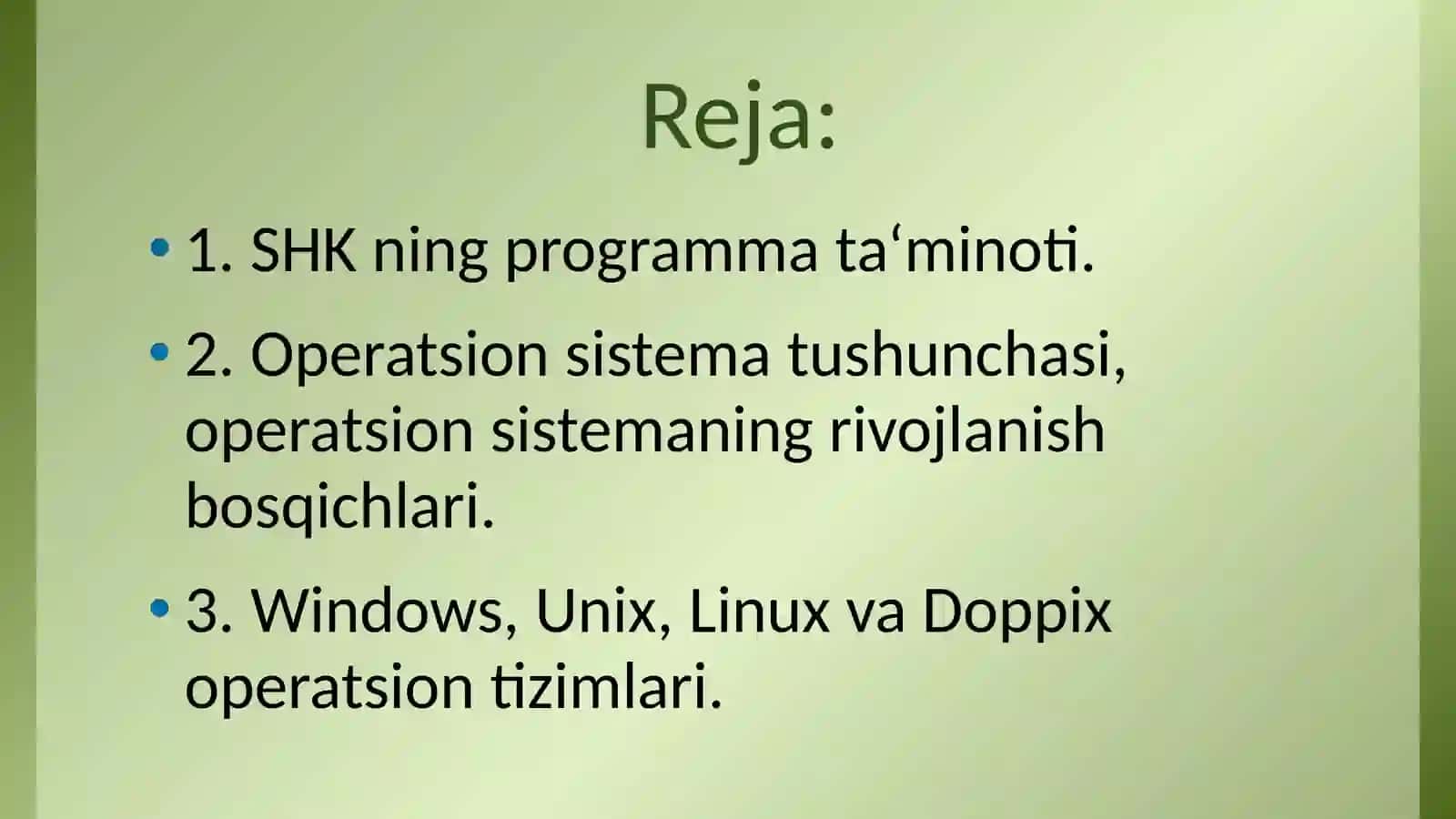Zamonaviy axborot texnologiyalari ning dasturiy vositalari 2
