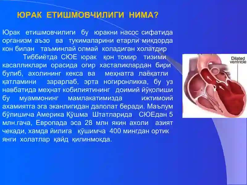 Сурункали юрак етишмовчилиги ва уни даволаш(Артмия сидроми) 2