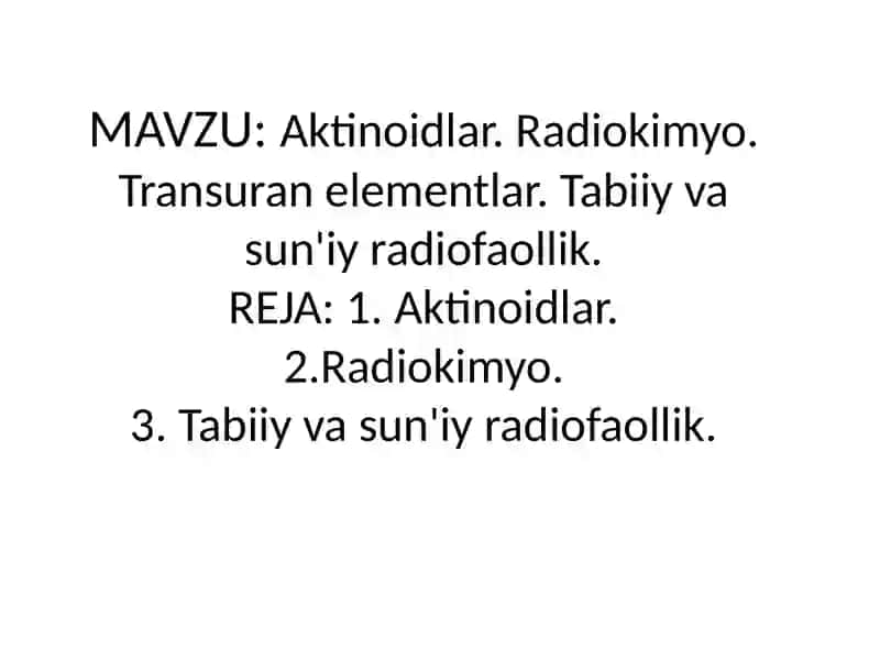 Radiokimyo 2
