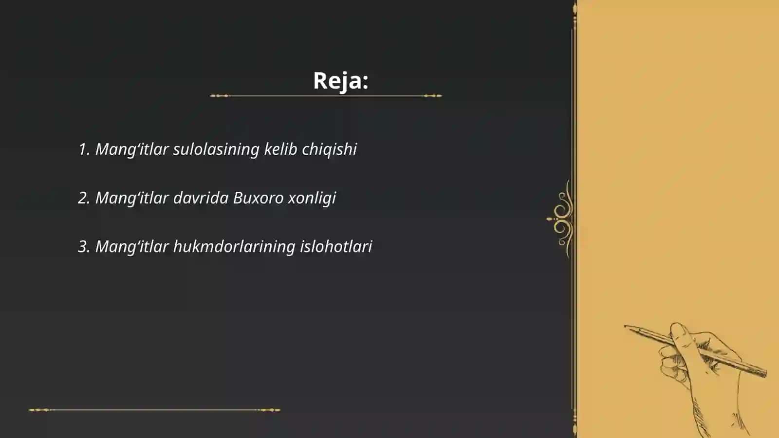 Mangʻitlar boshqaruvi davri 2