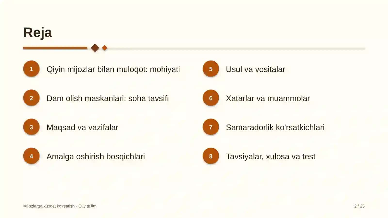 Dam olish maskanlarida qiyin mijozlar bilan muloqot qilish 2
